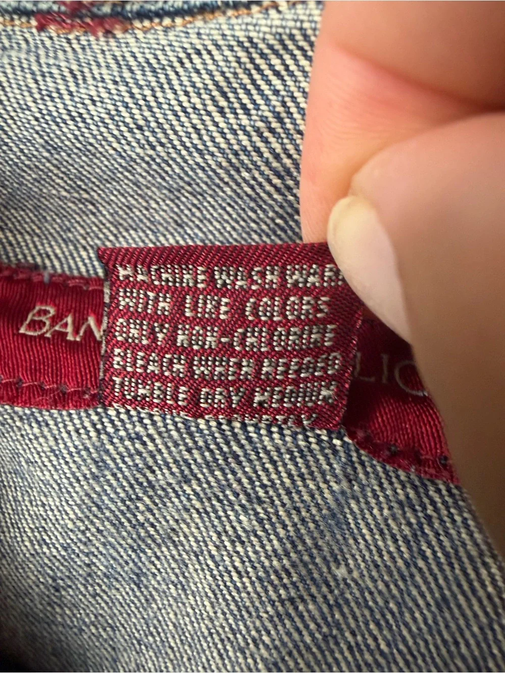 Vintage 90s Y2K Banana Republic Denim Jean Jacket size Small